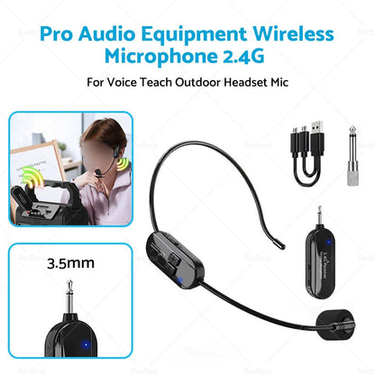 Wireless Microphone for Voice Teach Outdoor Headset Pro Audio Equipment (N/A)