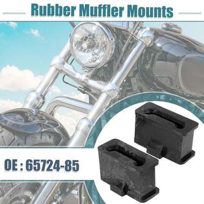 2 x Rubber Muffler Mounts for Harley-Davidson FL Trike (1985–1985)