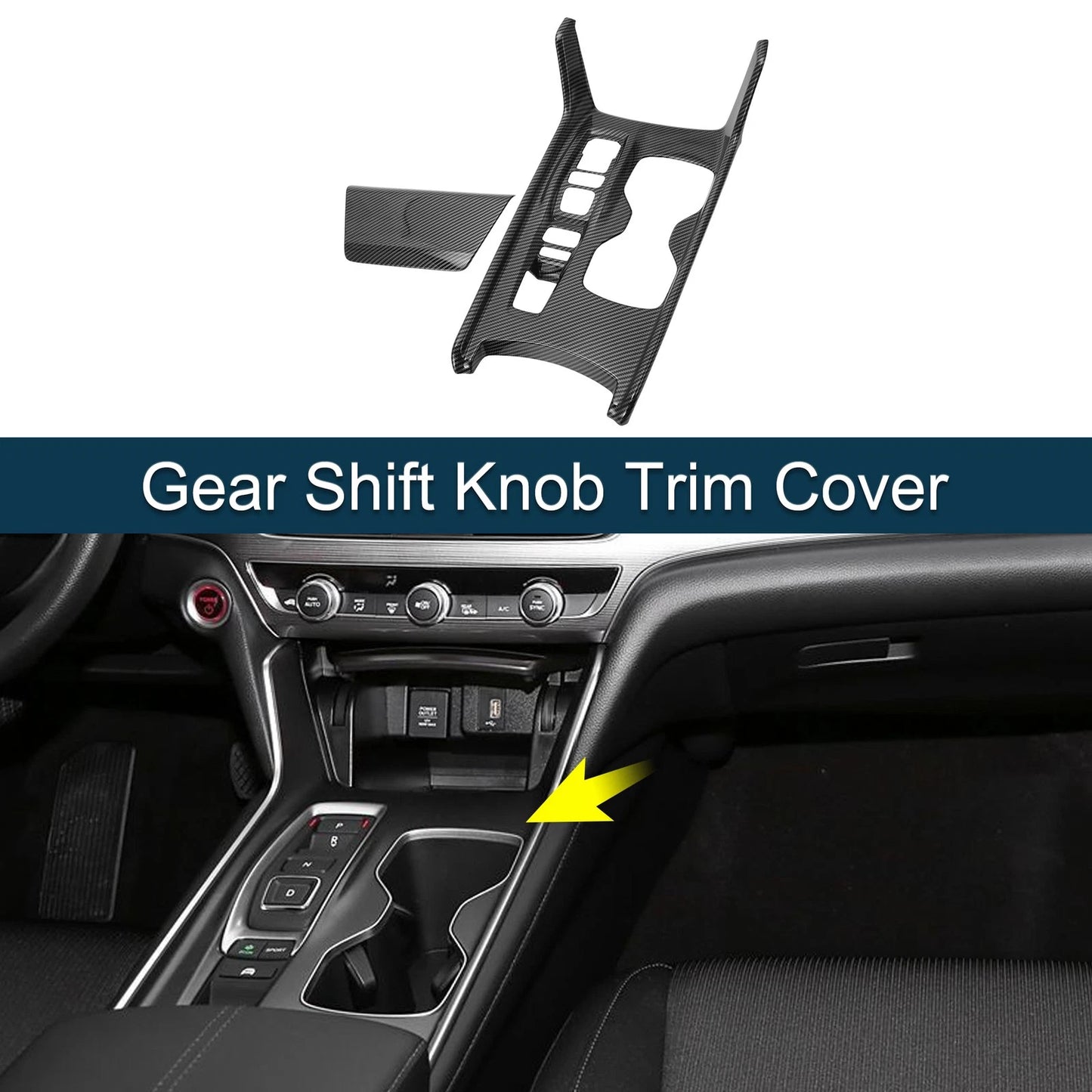 ABS Gear Shift Knob Cover for Honda Accord 10th Hybrid (2018-2023)