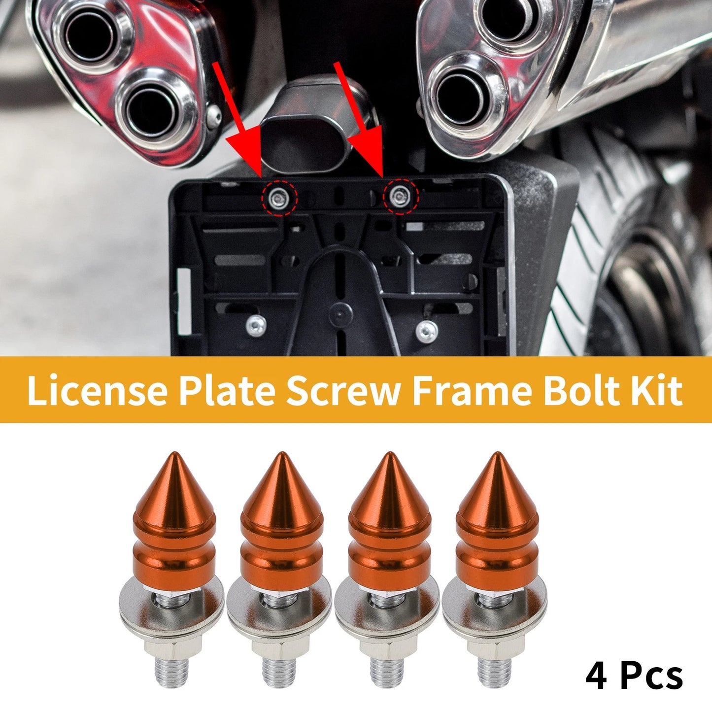 License Plate Screws Cover / 4 x 45mm / Universal Motorcycle M6