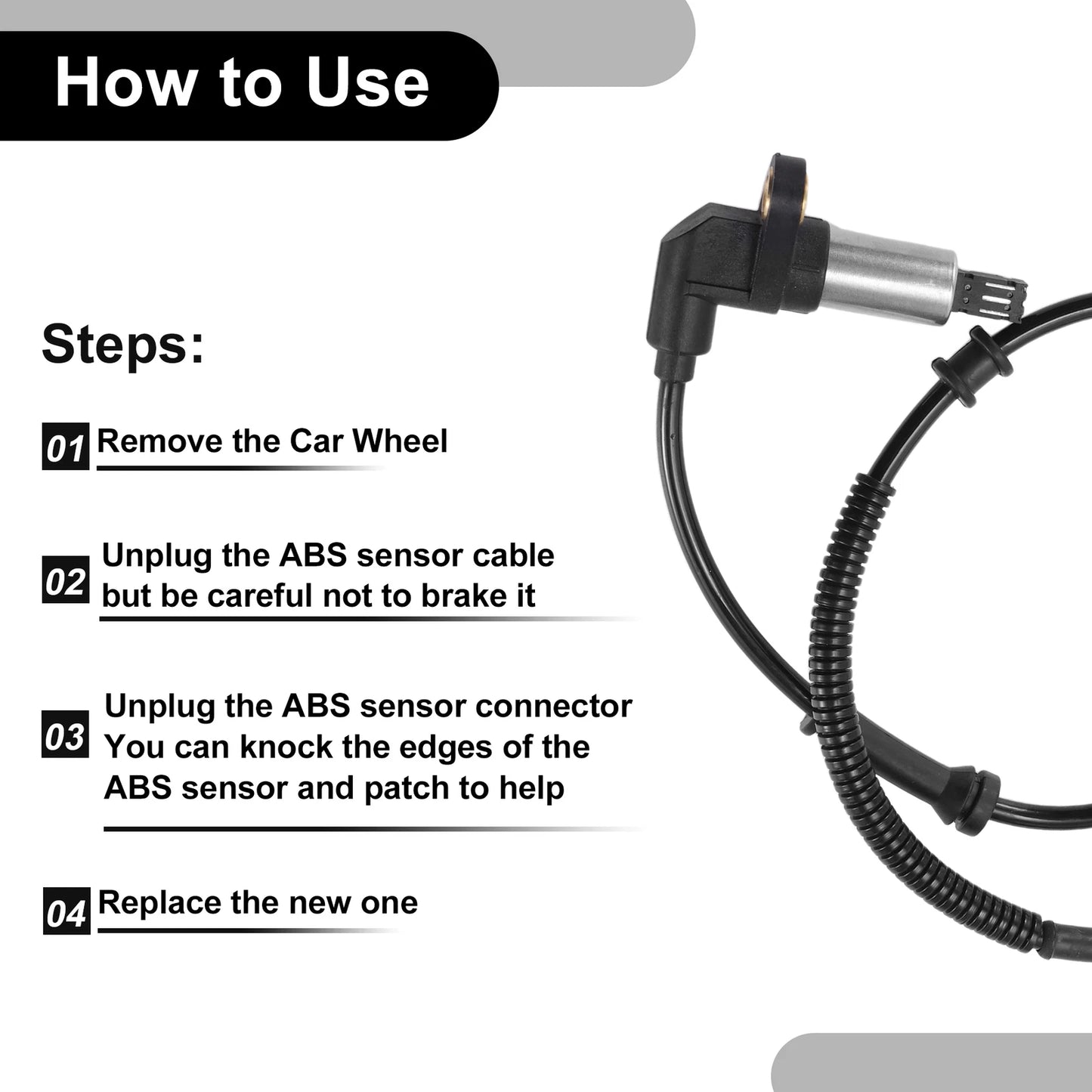 ABS Wheel Speed Sensor for Ford E-150 Front Right (2004-2014)