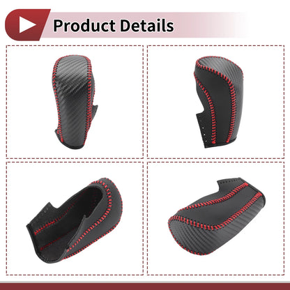Car Gear Shift Knob Cover for Ford Fiesta (2009-2012) Black Red