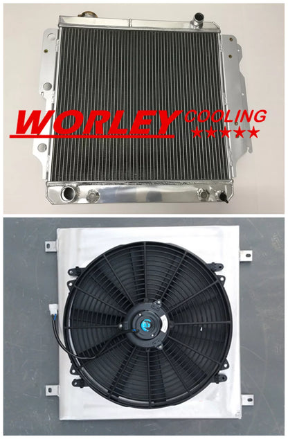 3 Core Aluminum Radiator & Fan Shroud for Jeep Wrangler YJ/TJ/LJ (1987-2006)