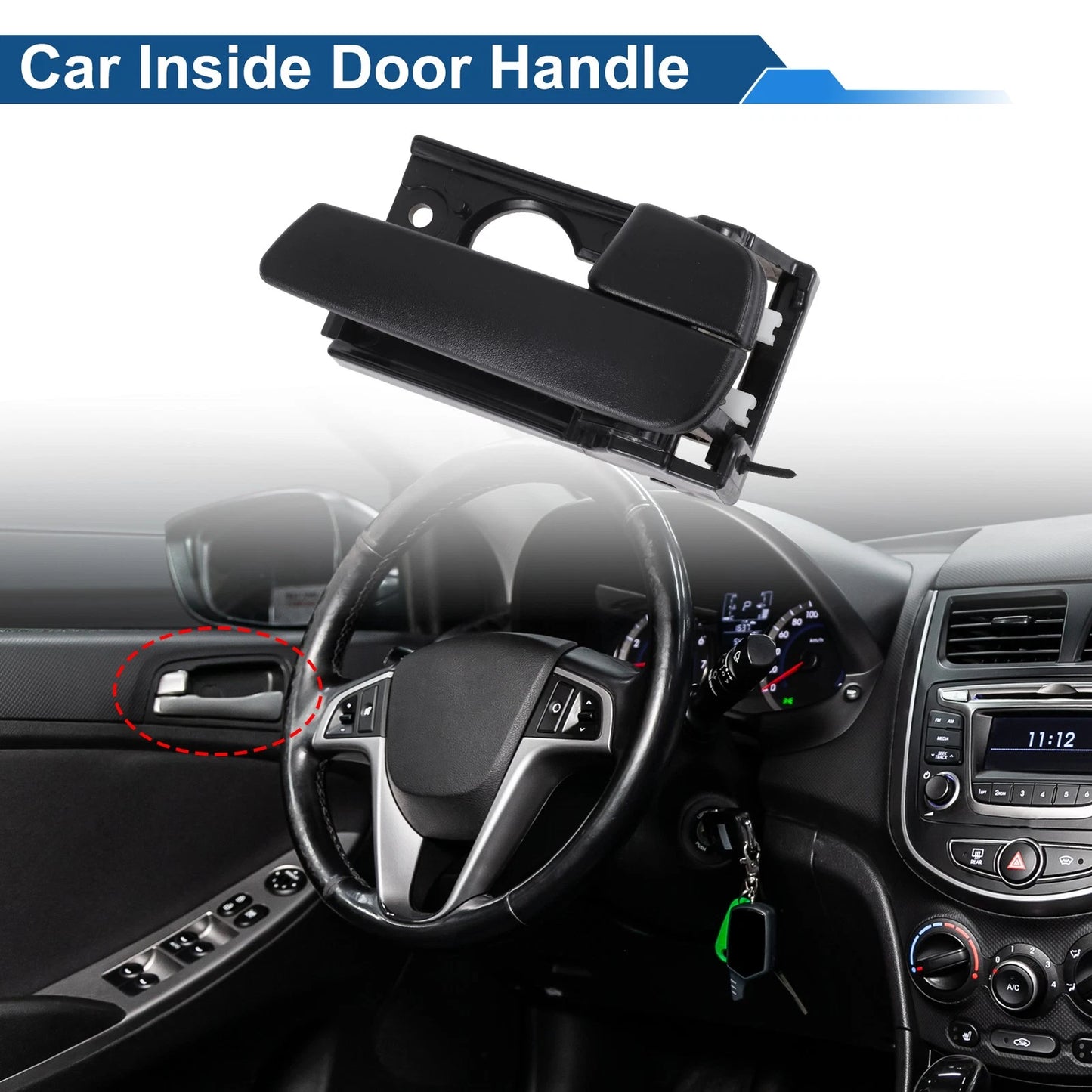 Rear Right Passenger Side Door Handle for Kia Rio (2006-2011)