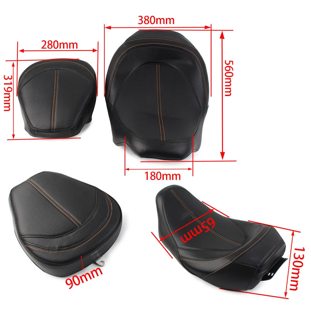 Low-Profile Driver Passenger Pillion Seat for Touring Road Glide CVO (2019-2022)