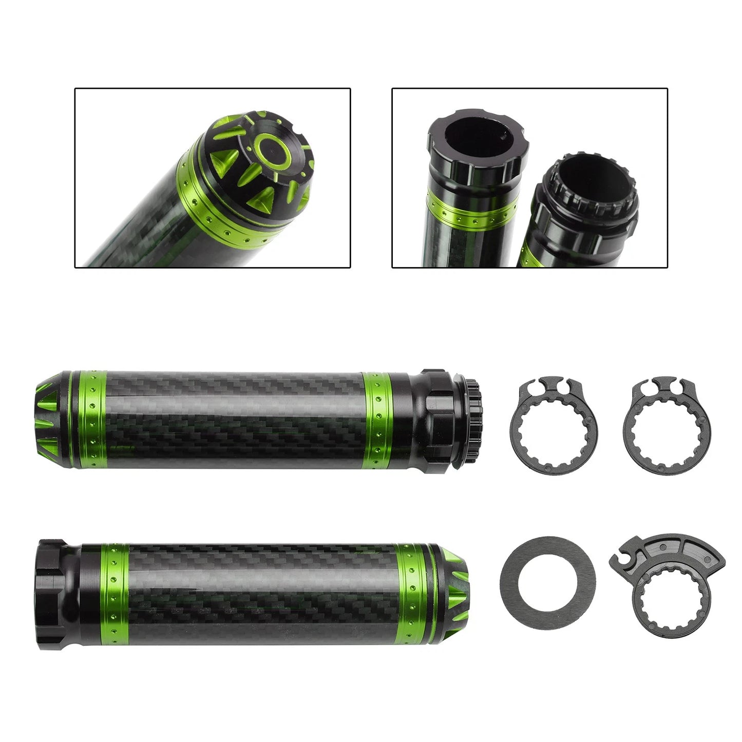 7/8" Carbon Motorcycle Handlebar Grips for Honda Cub (2000-2023)