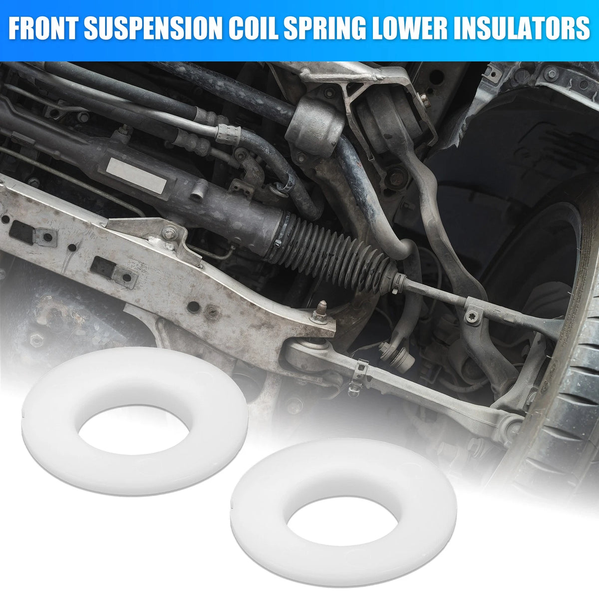 2 x Front Lower Suspension Coil Spring Insulators for Ford F150 F250 (1997-2003)