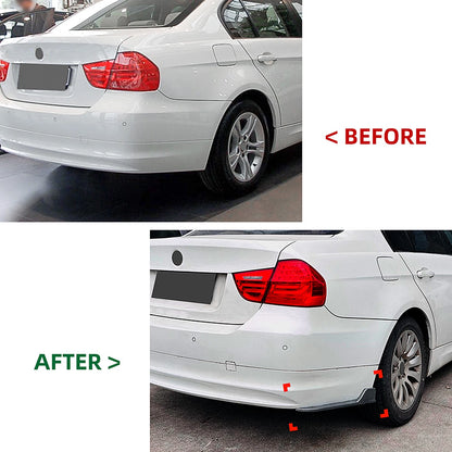 2 x Rear Bumper Side Covers for BMW 3 Series E90 (2005-2012) Carbon Look