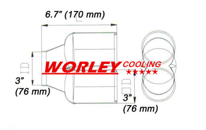 3" Inlet Muffler Tip (2010-2015)