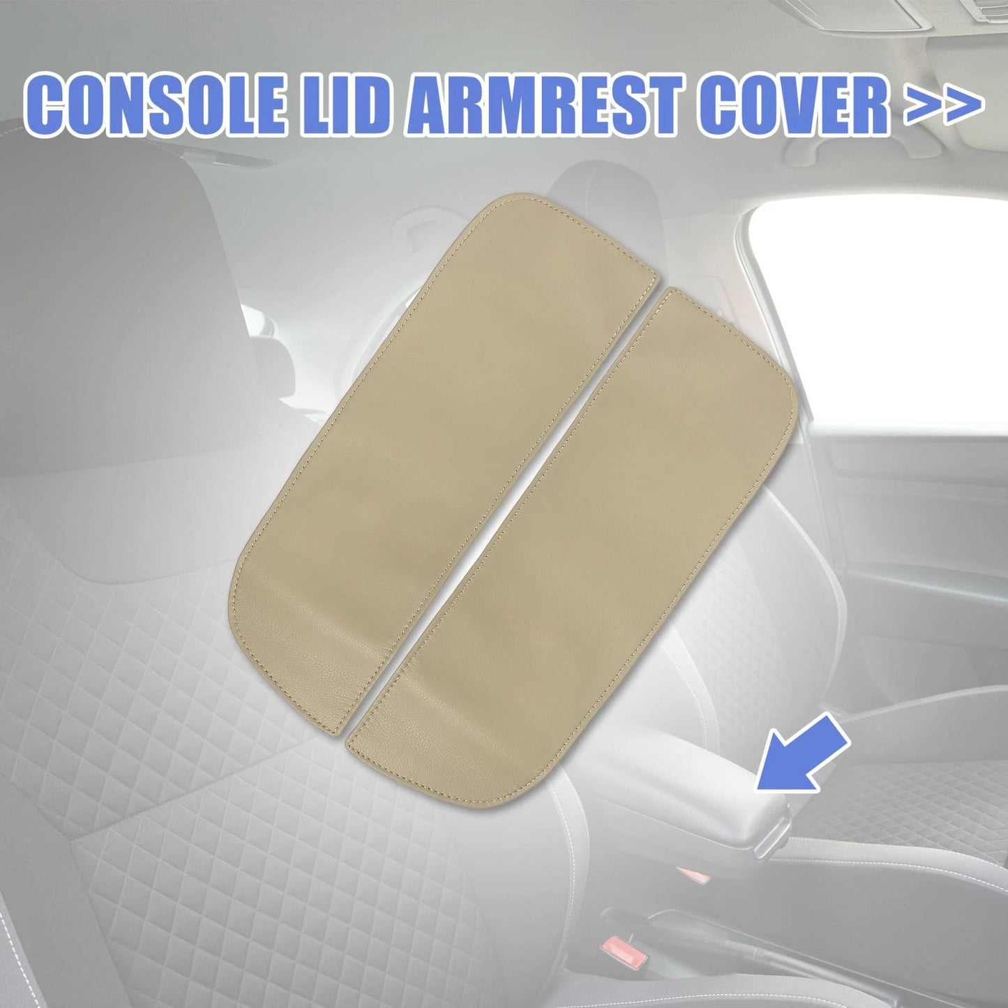 Car Center Console Lid Armrest Cover for BMW X5 X6 (2007-2013) - Beige