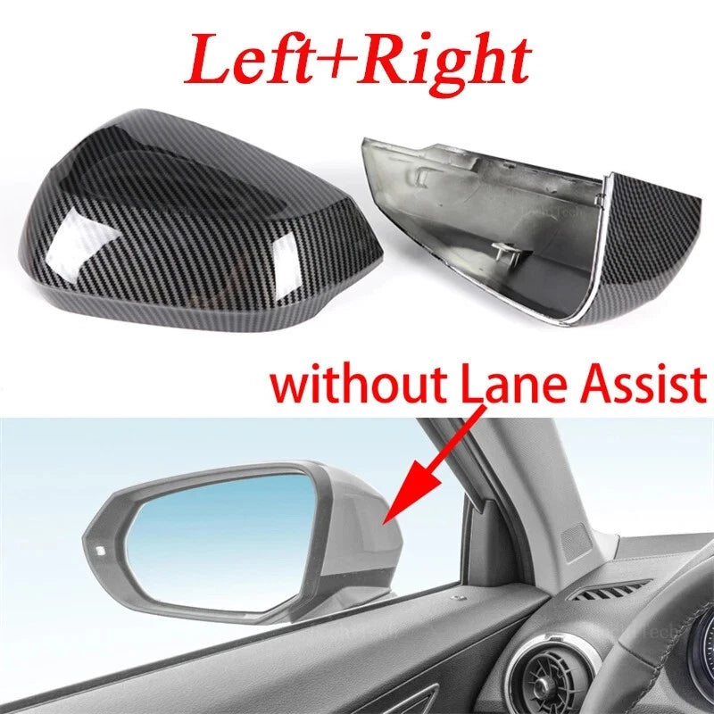 Carbon Style Side Wing Mirror Caps Covers for Audi Q2 GA and Q3 F3 (2016-2025)