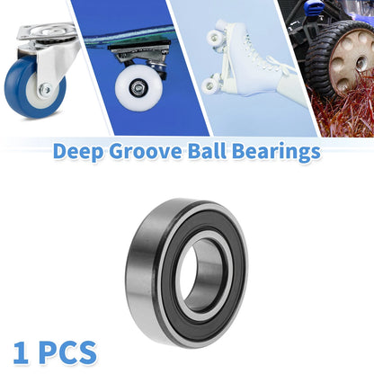 6004VV 20x42x12mm Deep Groove Ball Bearings Silver Tone for 6004VV