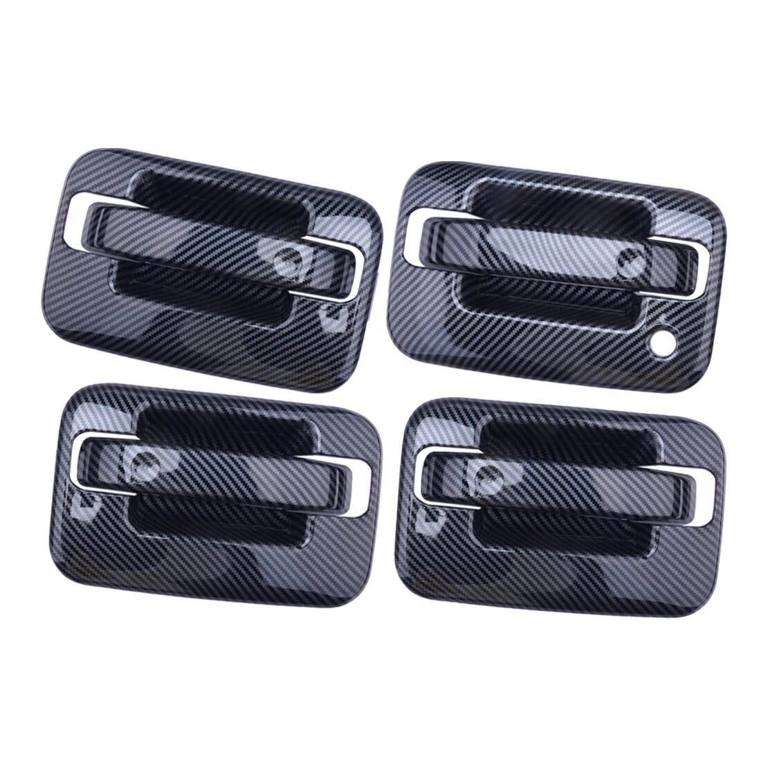 Carbon Fiber Look Side Door Handle Covers for Ford F150 Raptor (2017-2023)