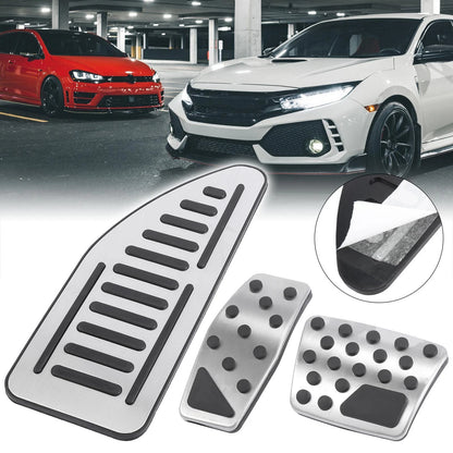 Footrest Accelerator Brake Pedal Pads Cover Kit for Jeep Compass (2017-2021)