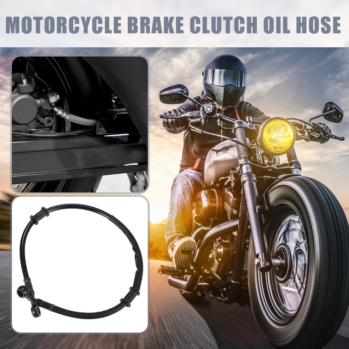 55cm Motorcycle Brake Clutch Oil Hose Clutch Throttle Pipe