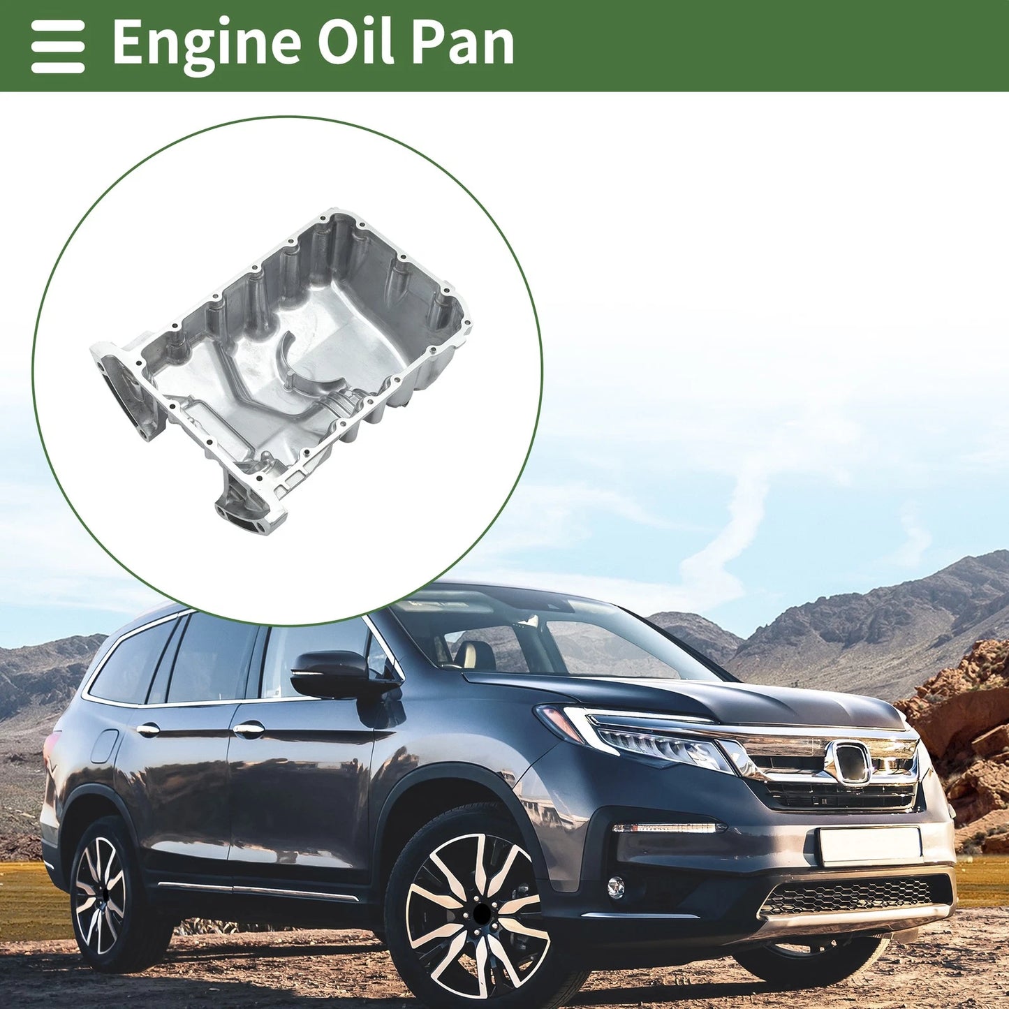 1 Pcs Engine Oil Pan for Acura MDX V6 3.5L Aluminum (2016-2020)