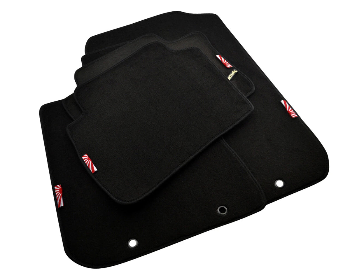 Floor Mats for Acura RSX 2002-2006 Black Tailored Carpets with Emblem