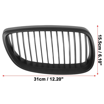 Front Kidney Grille Dual Slat for BMW E92 2006-2010 2 Door Matte Black