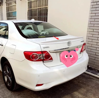 Super White Painted Trunk Spoiler Wing for Toyota Corolla Sedan (2009-2013)