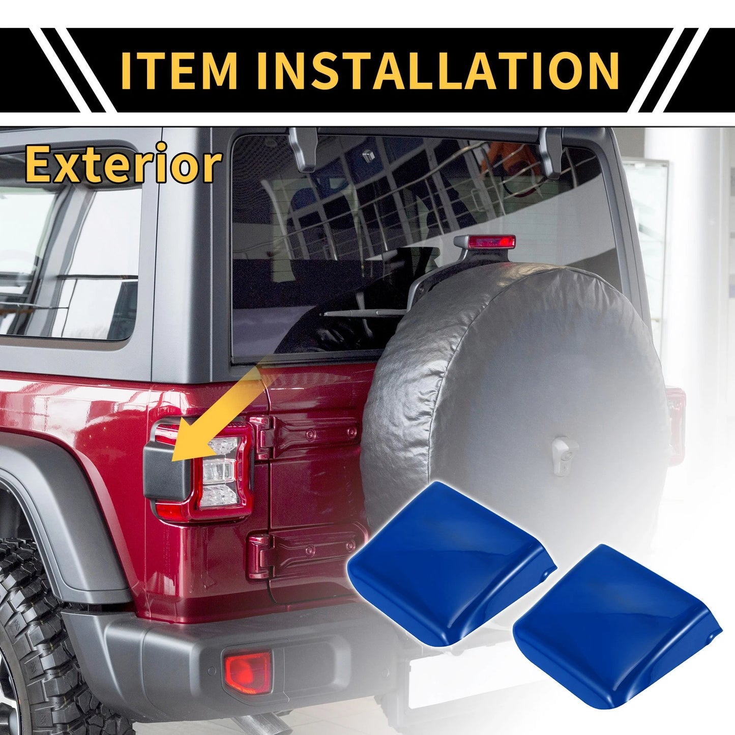 Tail Light Side Cover Trim for Jeep Wrangler JL JLU (2018-2024) Blue