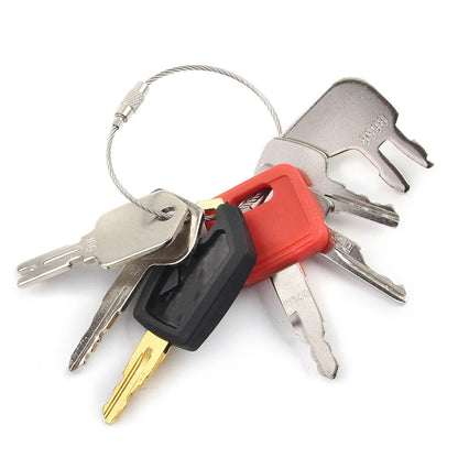 7 x Ignition Keys Set for CAT, JCB, Bobcat, Hyster Rollers & Forklifts