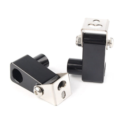 Fog Light Bracket for Motorcycle - Metal Alloy Black