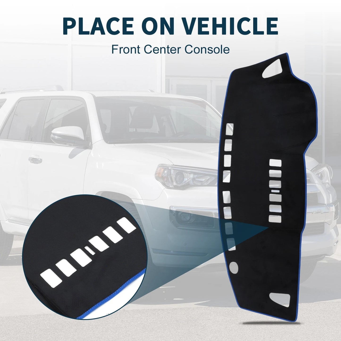 Dashboard Cover Mat for Nissan Tiida C11 Sun Protector Black Blue (2004-2014)