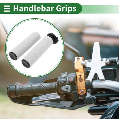 7/8" 22mm Hand Grips Cover Kit for Motorcycle TPU White