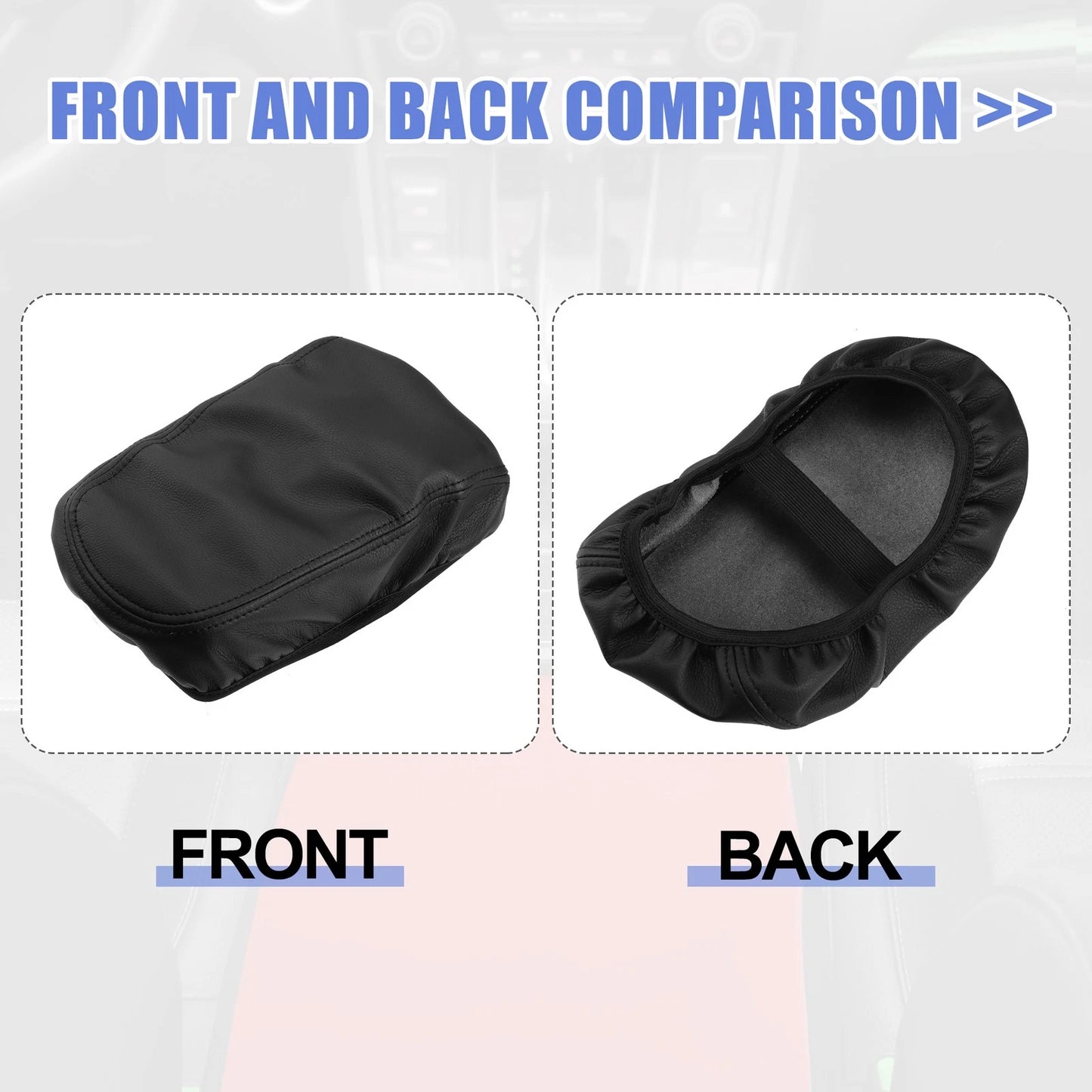 Microfiber Leather Black Armrest Cover for Volvo XC40 (2018-2022)