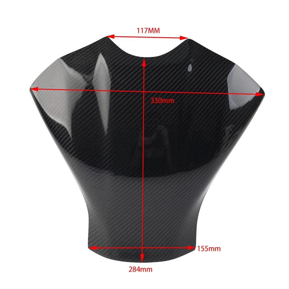 Gas Tank Cover Protector Carbon Fiber Black for Yamaha YZF R1 (2017-2023)