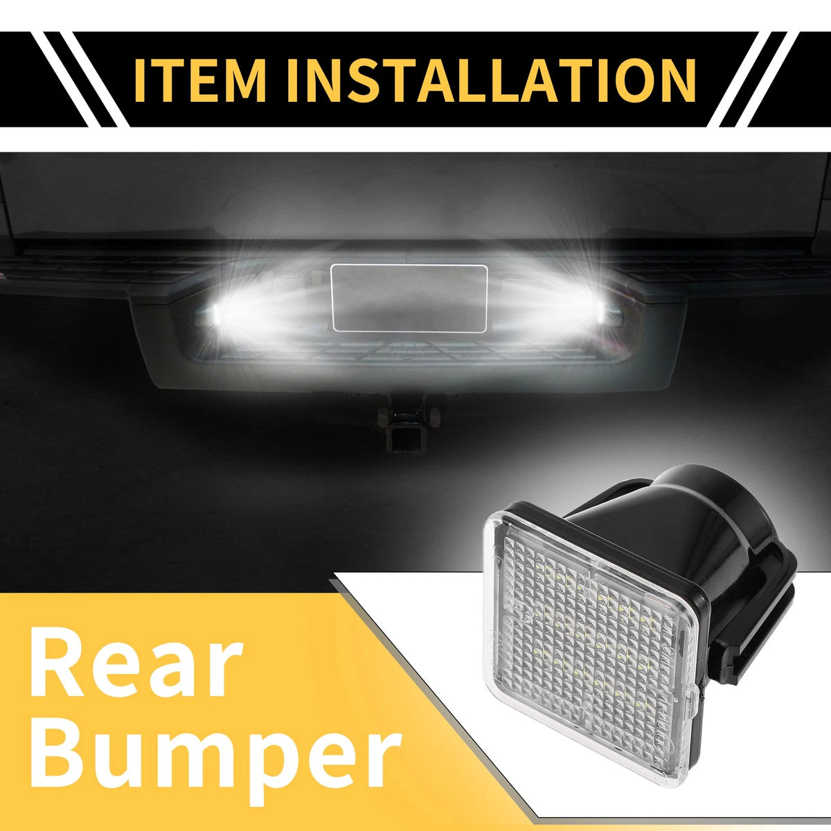 License Plate Light Tag Lamp for Toyota Tundra (2014-2019) Clear Lens