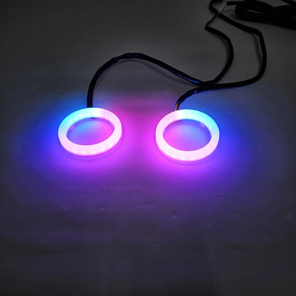 120MM RGB Phone Control Angel Eye Halo Rings Headlight DRL for Car