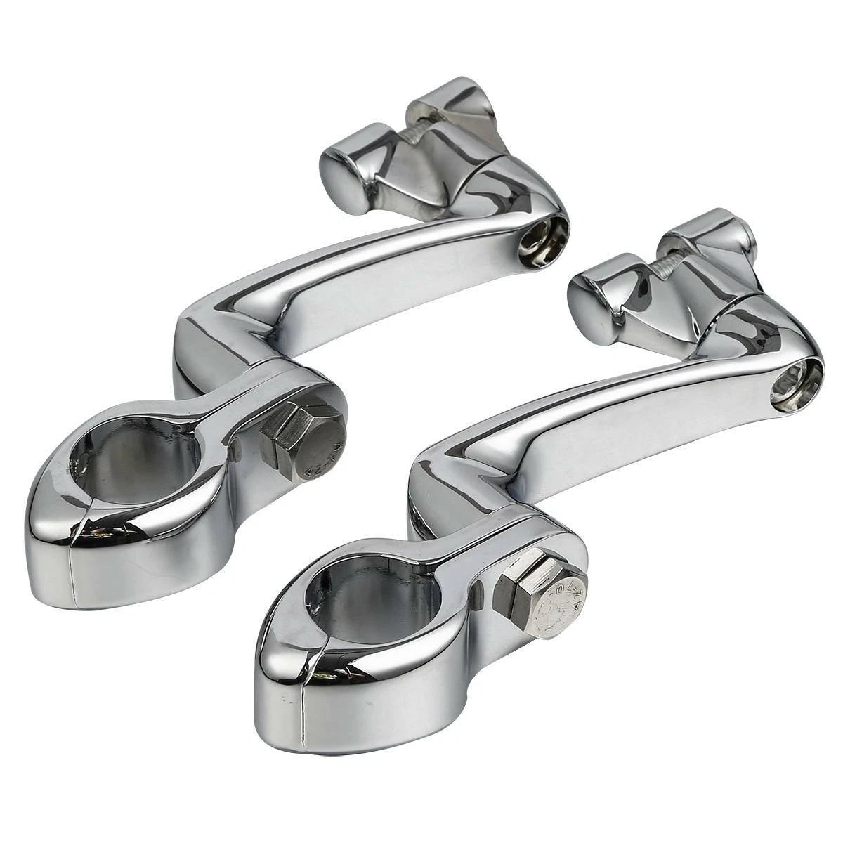 1 1/4" Adjustable Engine Guard Foot Pegs for Harley