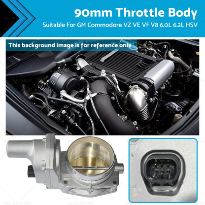 90mm Throttle Body for GM Commodore VZ VE VF V8 6.0L 6.2L (2004-2017)
