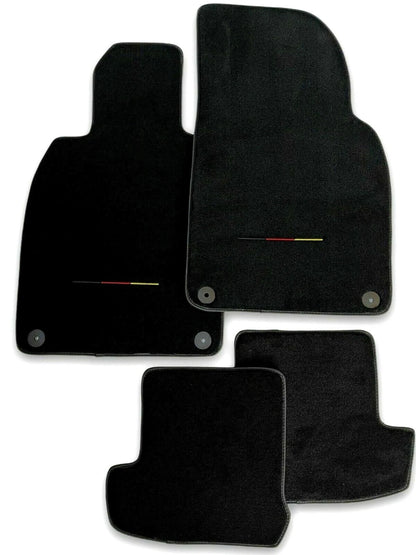 Floor Mats for Audi Q3 LHD Carpet Black Germany Flag (2013-2018)