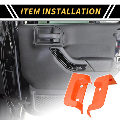 Rear Door Latch Lock Cover Trim for Jeep Wrangler JL JLU (2018-2024) Orange
