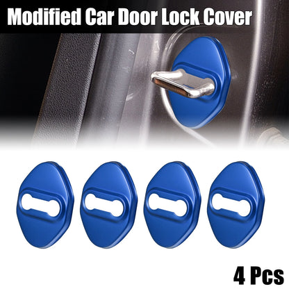 4 x Car Door Lock Latch Covers for Ford Focus (2019-2021) - Blue Protectors