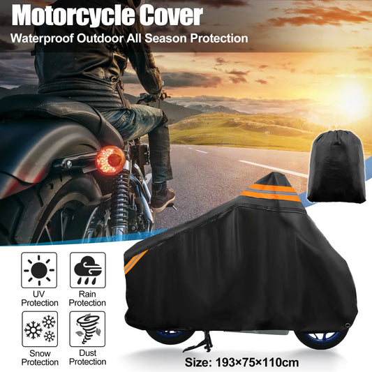 Motorcycle Cover Waterproof Scooter for Honda PCX 125 150 Fits 76in Black