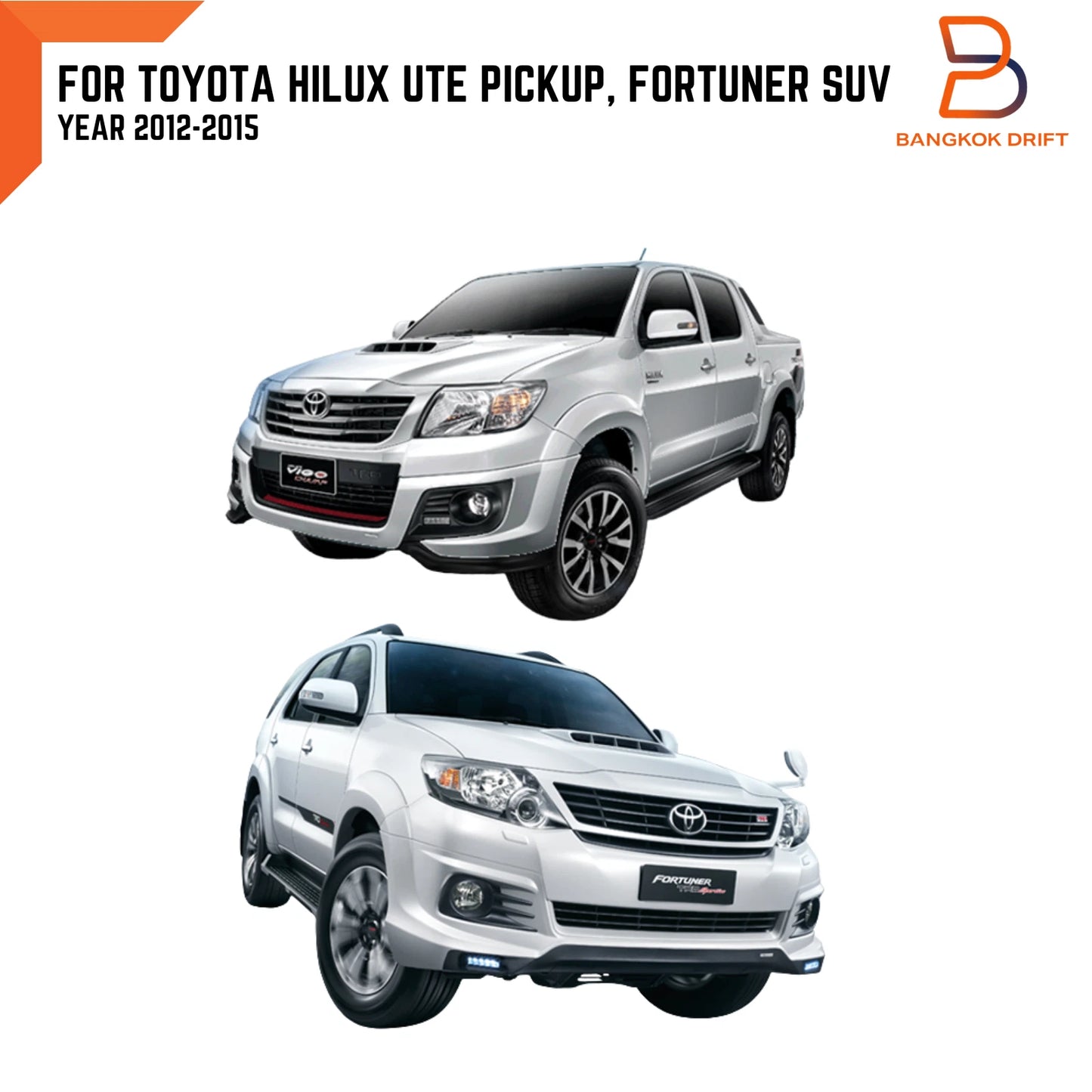 4 x TRD Wheel Center Cap Hub Covers for Toyota Hilux Fortuner (2015-2023)