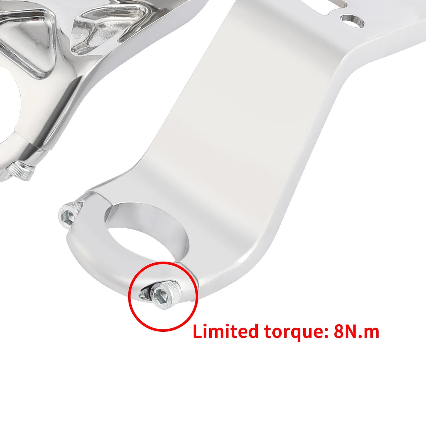 Chrome Headlight Fairing Support Bracket for Harley Low Rider ST (2022-2025)