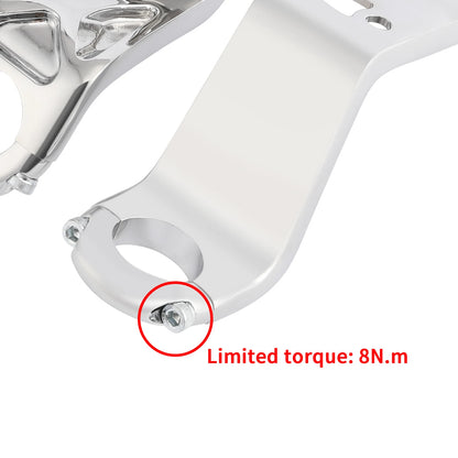 Chrome Headlight Fairing Support Bracket for Harley Low Rider ST (2022-2025)