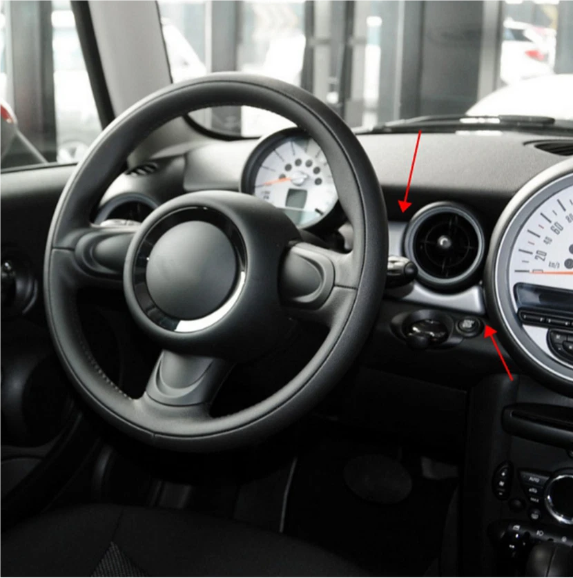 2 x Carbon Fiber Dash Strips Trim for Mini Cooper R55 R56 (2009–2014)