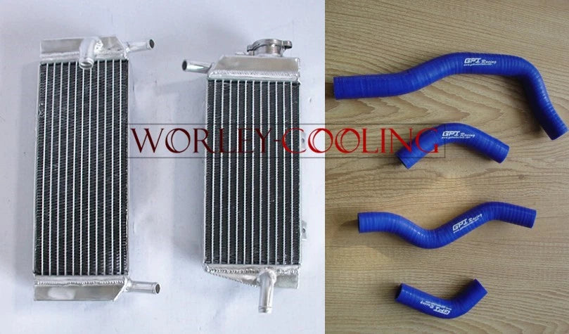 Aluminum Radiator & Blue Hose for Honda CRF450X (2005-2016)