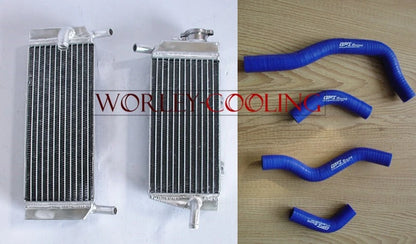 Aluminum Radiator & Blue Hose for Honda CRF450X (2005-2016)