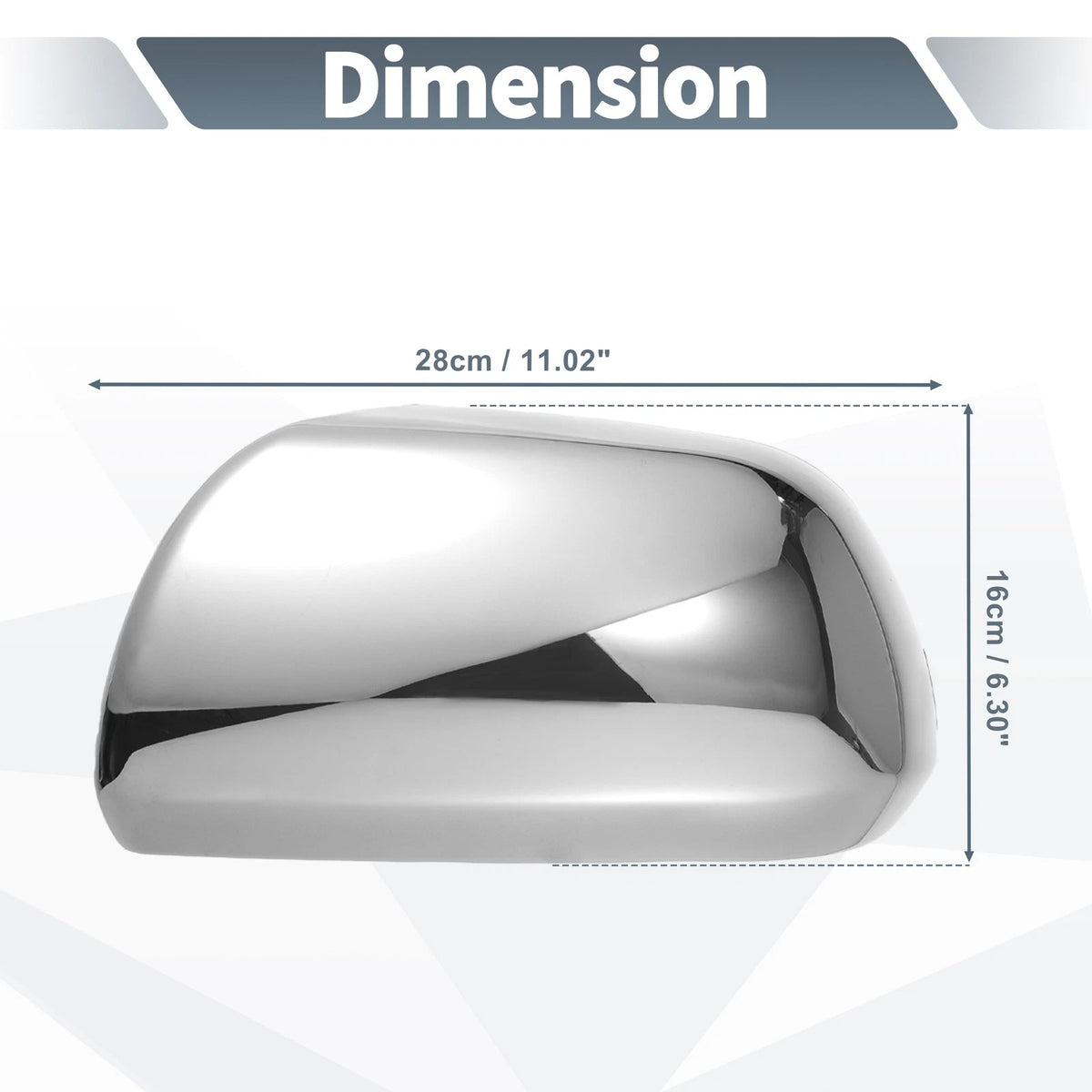 Pair Rearview Mirror Cover Overlay Chrome Plated for Toyota Sienna (2011–2020)