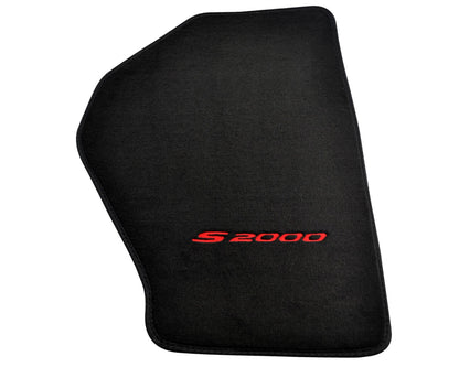 Black Tailored Floor Mats for Honda S2000 with Red Logo (2000-2009)