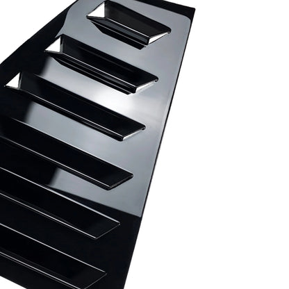 2 x Rear Window Louver Covers for VW Golf 7 (2013-2019) Gloss Black