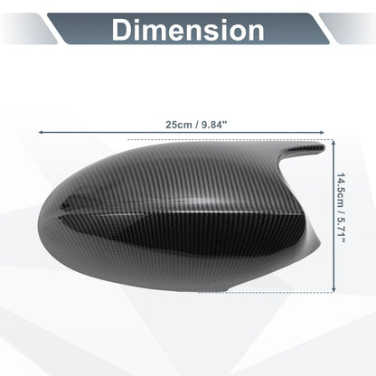 Rearview Mirror Cover Cap Set 2 x Black Carbon Fiber for BMW E87 E81 E82 E88 E92