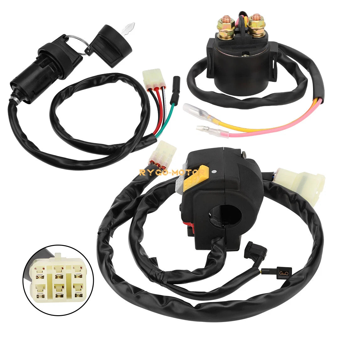 Handlebar Key Starter Relay Switch for Honda TRX400EX Sportrax 400 (1999–2004)