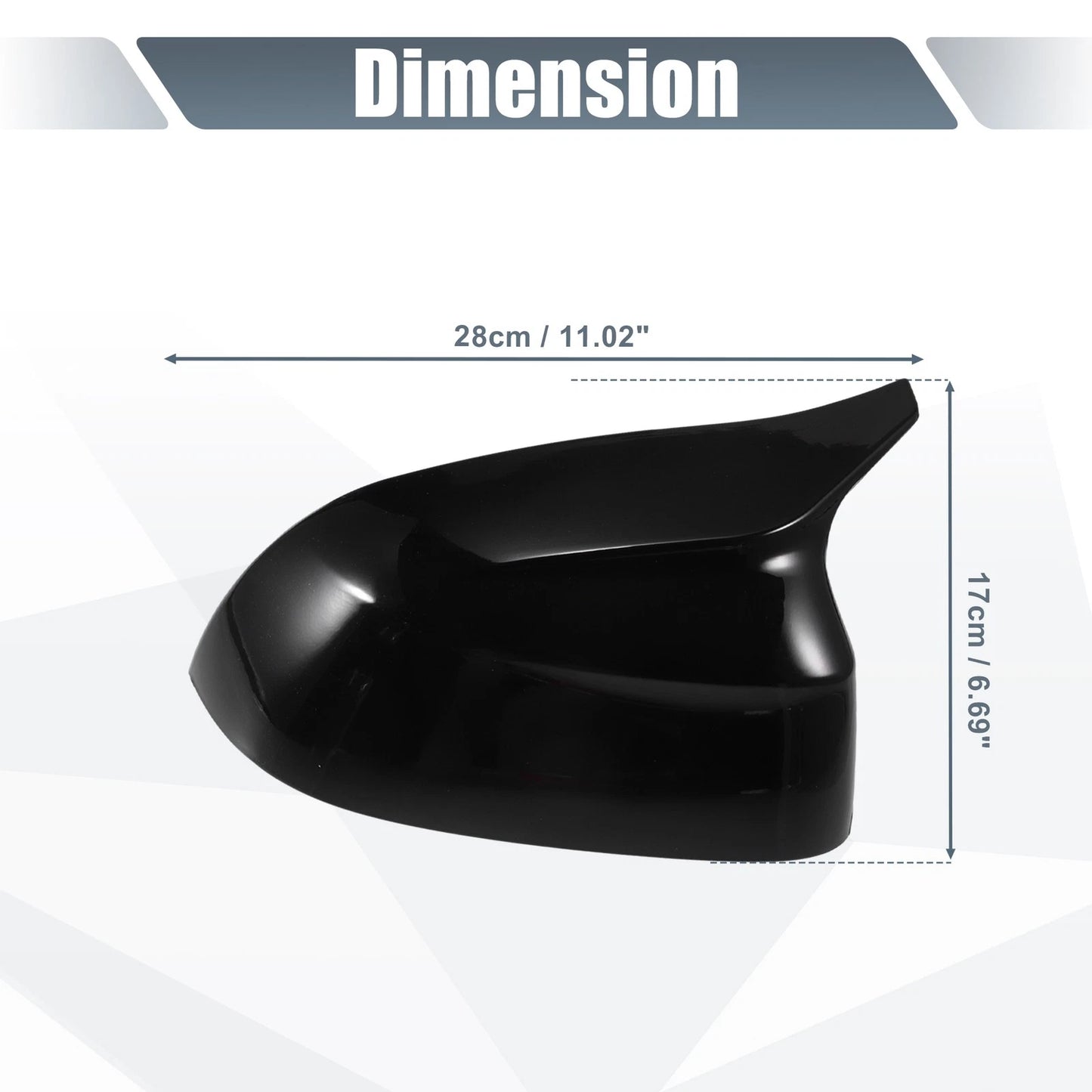 Gloss Black Rearview Mirror Covers for BMW X3 G01, iX3, G08, X4, X5 (2018-2023)